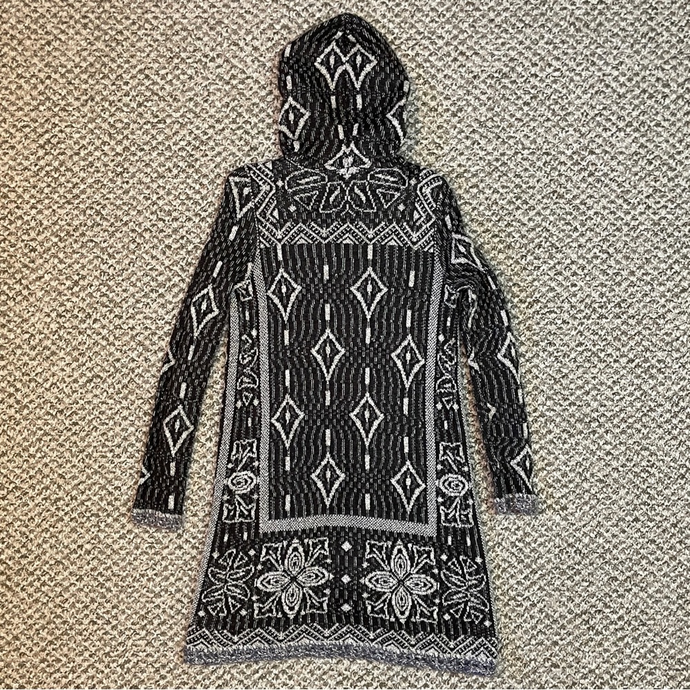 Free People Kai Open Front Pom Pom Tassel Tie Hooded Duster Cardigan - Picture 4 of 14